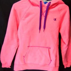 CHAMPION Eco Pink Full Zip Sports Casual Hoodie Sweatshirt Women's Size Large